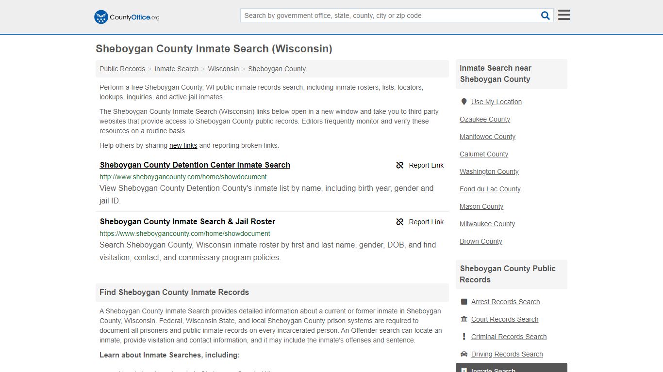 Inmate Search - Sheboygan County, WI (Inmate Rosters ...