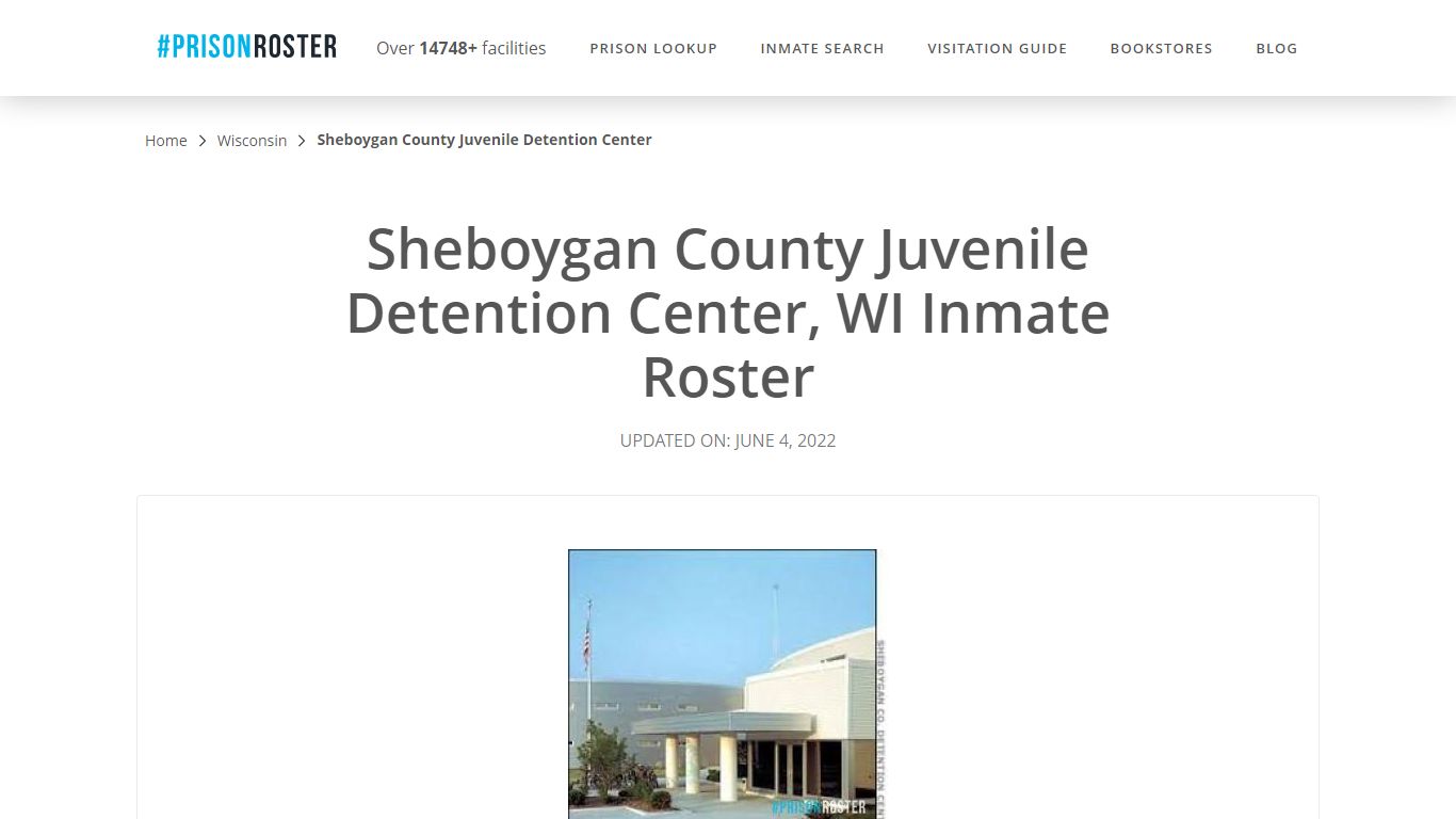 Sheboygan County Juvenile Detention Center, WI Inmate Roster