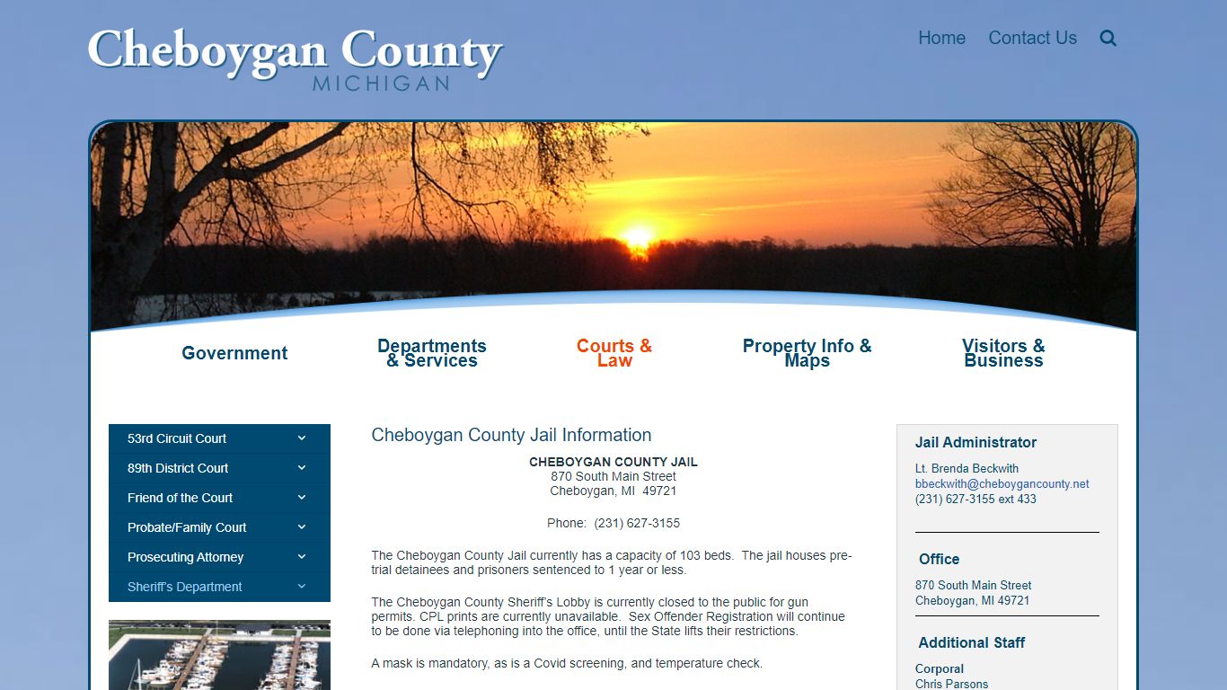 Jail Information Cheboygan County Michigan